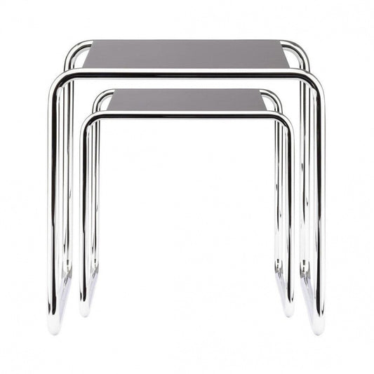 B 9 Beistelltisch 2er Set Buche Schwarz