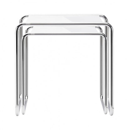 B 9 Beistelltisch 2er Set Glas