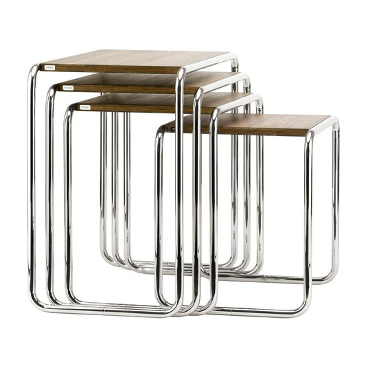 B 9 Pure Materials Beistelltisch 4er Set Nussbaum