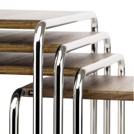 B 9 Pure Materials Beistelltisch 4er Set Nussbaum