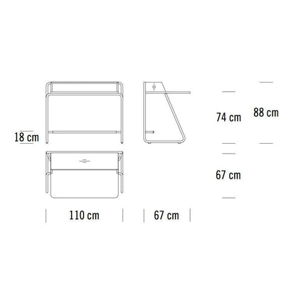 S 1200 Sekretär ThonetDur® Weiß