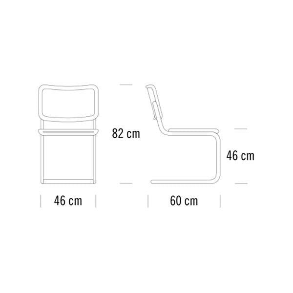 S 32 N Pure Materials Freischwinger Stuhl Nussbaum