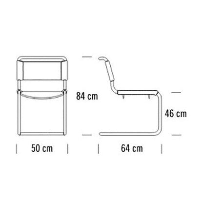 S 33 N Freischwinger Stuhl Schwarz