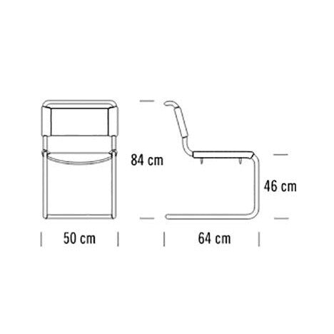 S 33 Pure Materials Freischwinger Stuhl Büffelleder