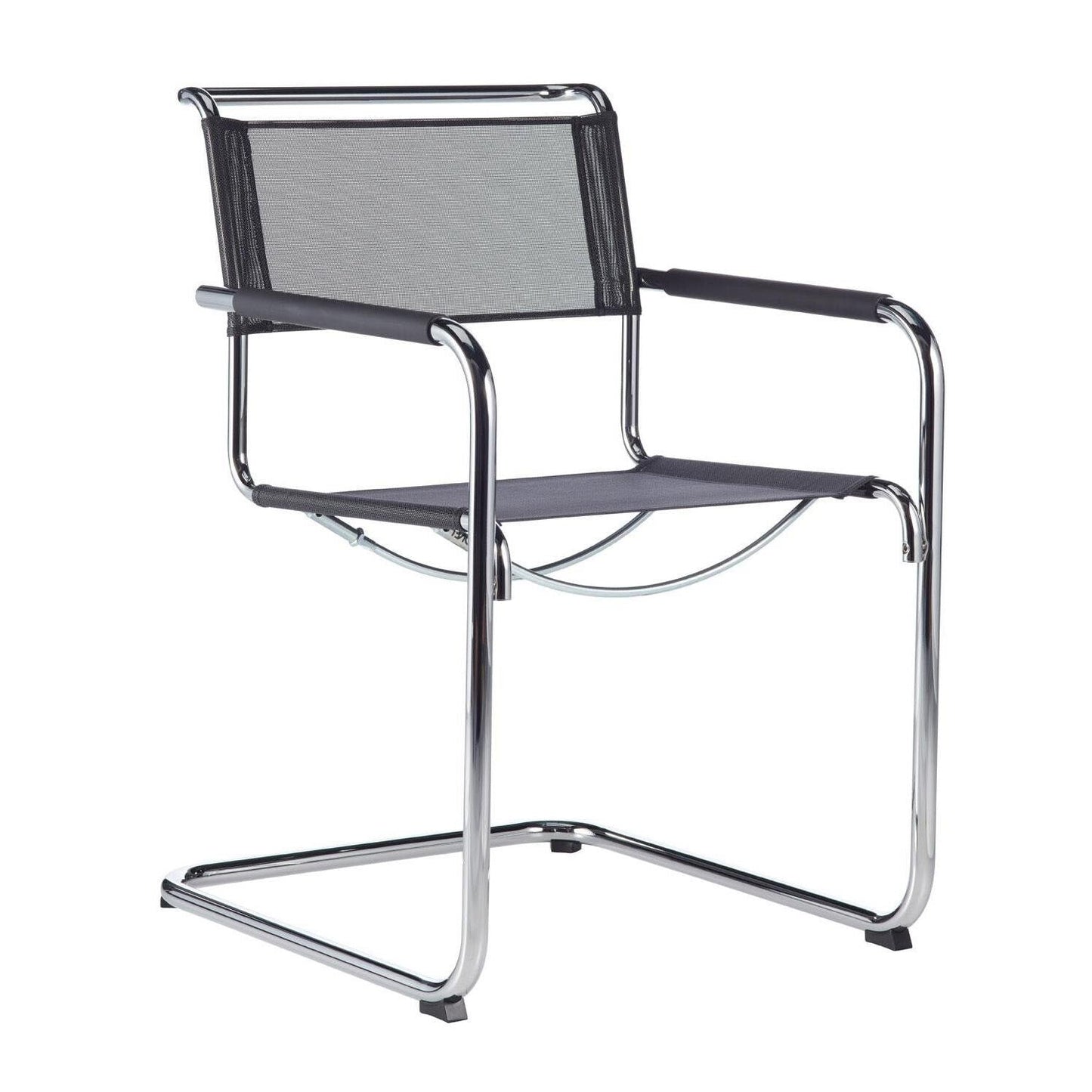 S 34 N Freischwinger Armlehnstuhl Schwarz