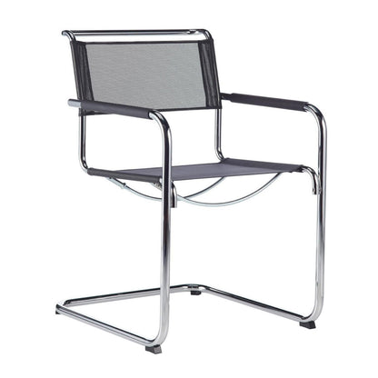 S 34 N Freischwinger Armlehnstuhl Schwarz