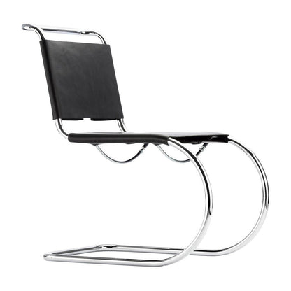 S 533 L Freischwinger Stuhl Kernleder Schwarz