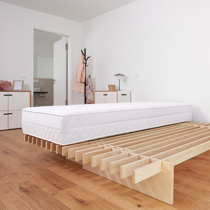 Parallel L Bett 205cm Natur