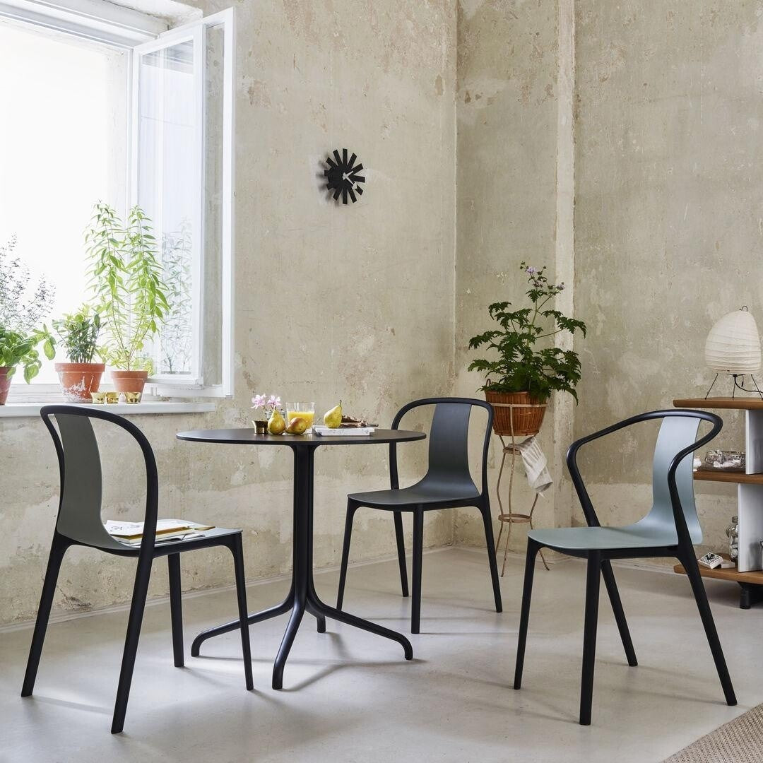 Belleville Gartenarmlehnstuhl Kunststoff Schwarz