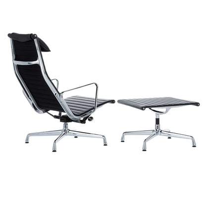 EA 125 Aluminium Chair Ottoman Schwarz
