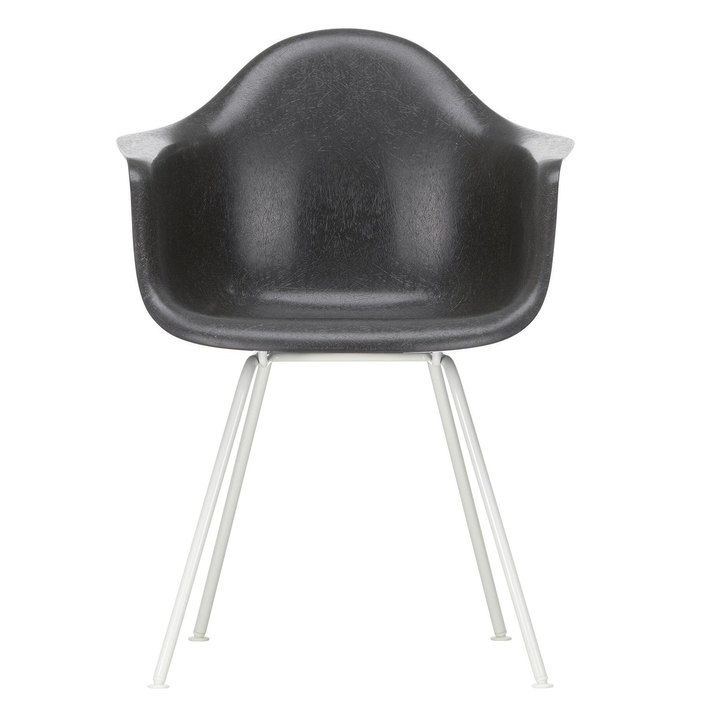 Eames Fiberglass Armchair DAX Gestell weiß Weiß
