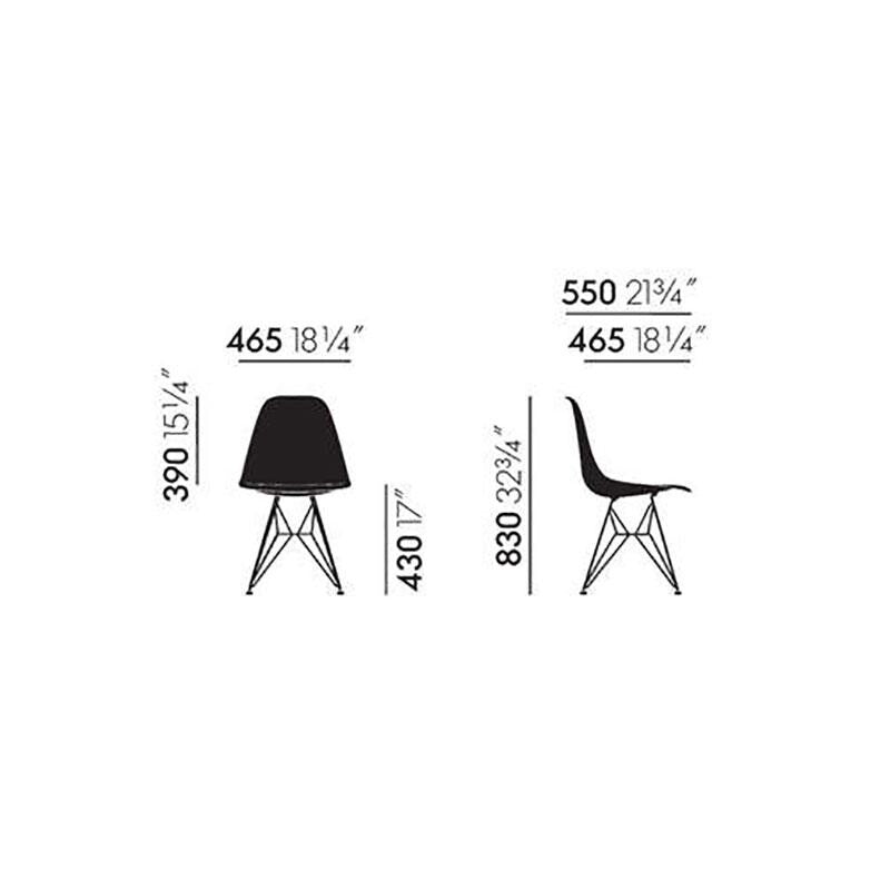 Eames Fiberglass Side Chair DSR verchromt