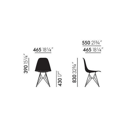 Eames Fiberglass Side Chair DSR weiß Weiß