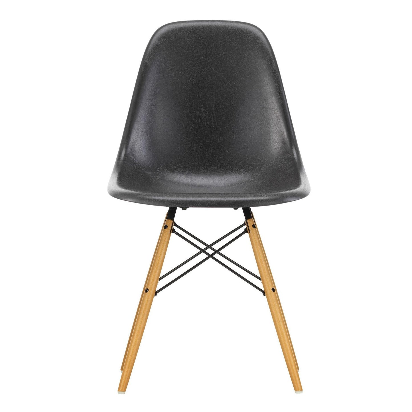 Eames Fiberglass Side Chair DSW Ahorn gelblich Schwarz