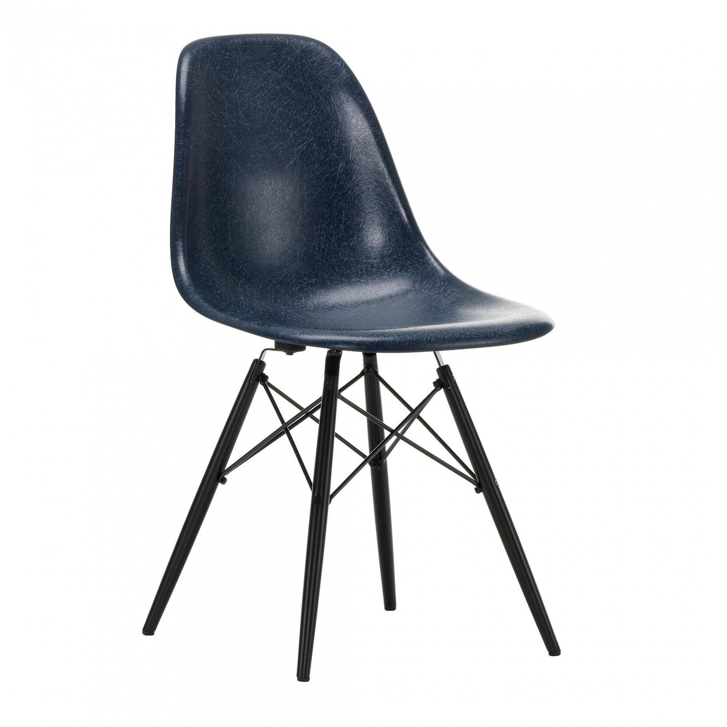 Eames Fiberglass Side Chair DSW Ahorn schwarz Schwarz