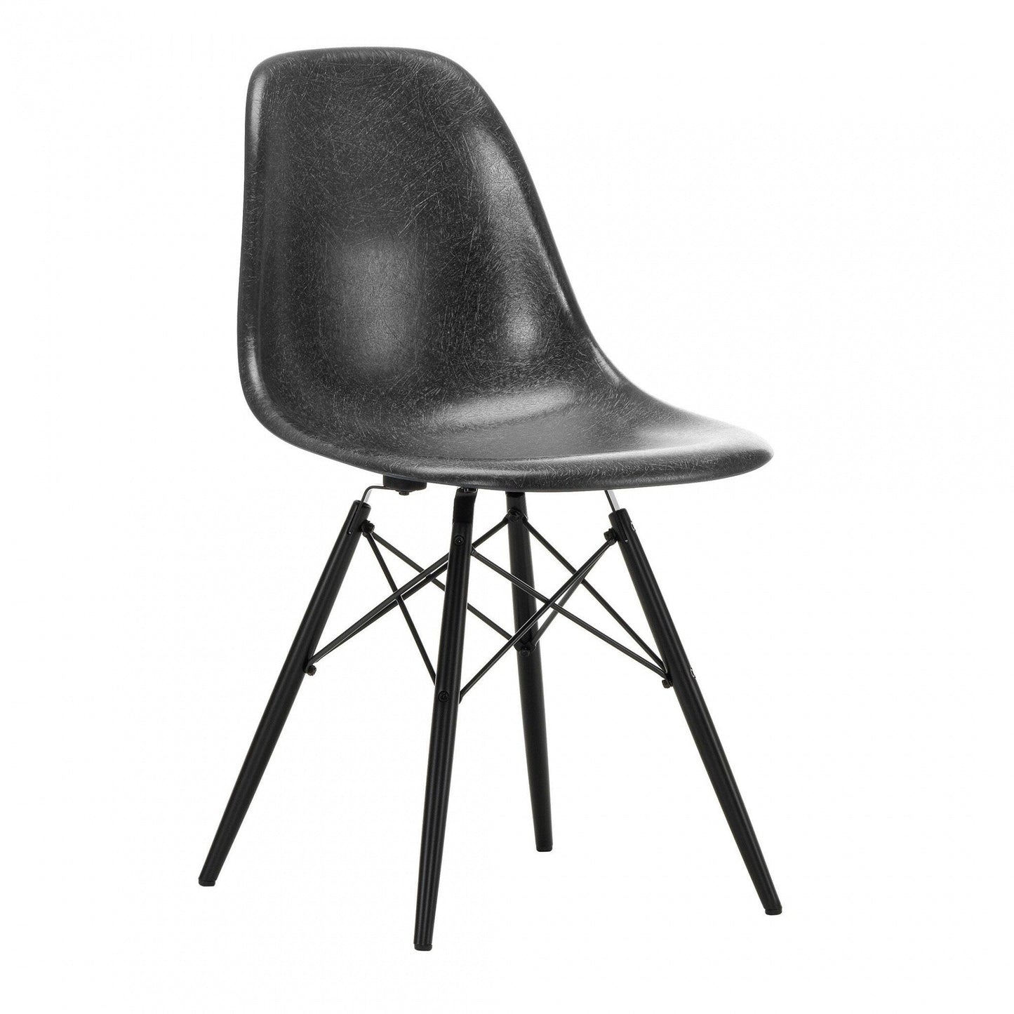 Eames Fiberglass Side Chair DSW Ahorn schwarz Schwarz
