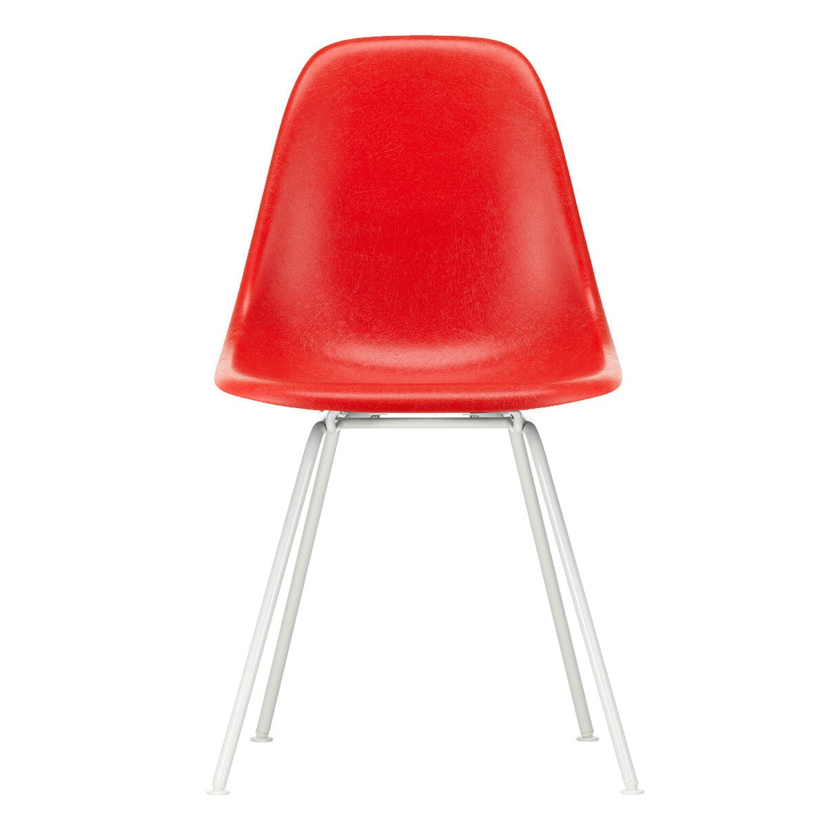 Eames Fiberglass Side Chair DSX Gestell weiß Weiß