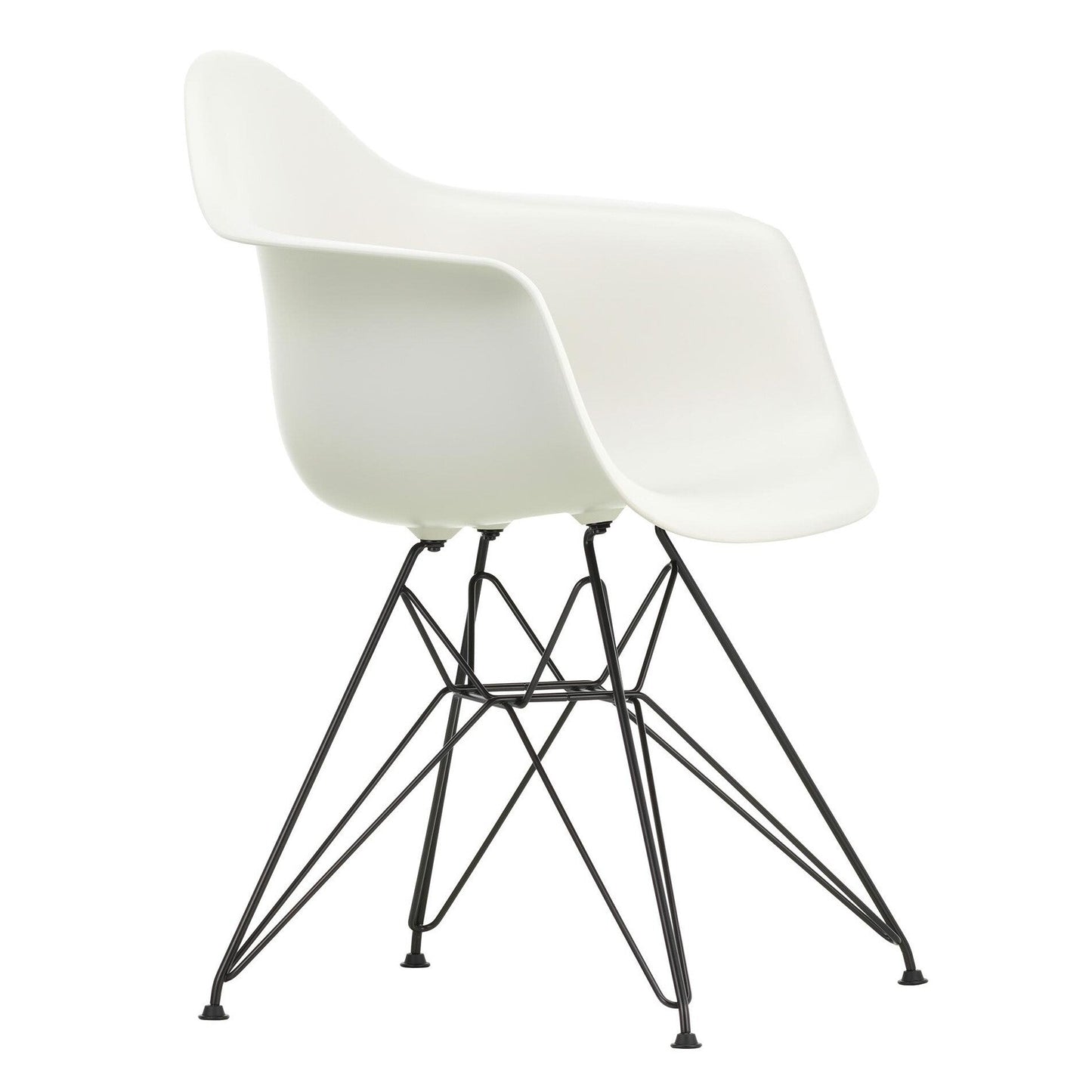 Eames Plastic Armchair DAR Gestell schwarz Schwarz