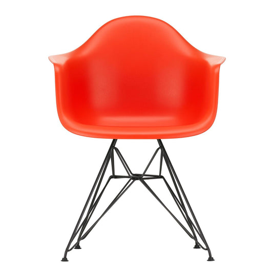 Eames Plastic Armchair DAR RE Gestell schwarz Schwarz