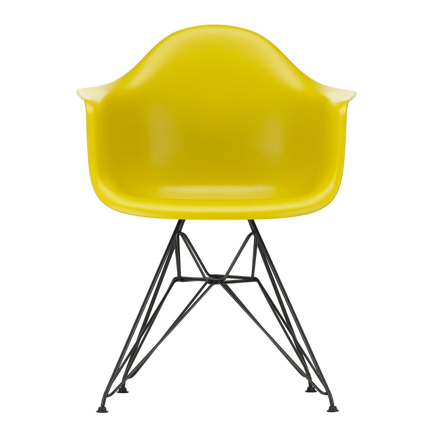 Eames Plastic Armchair DAR RE Gestell schwarz Schwarz
