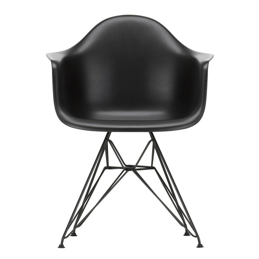 Eames Plastic Armchair DAR RE Gestell schwarz Schwarz
