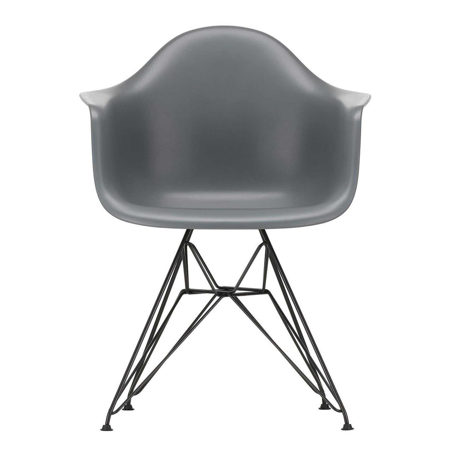 Eames Plastic Armchair DAR RE Gestell schwarz Schwarz