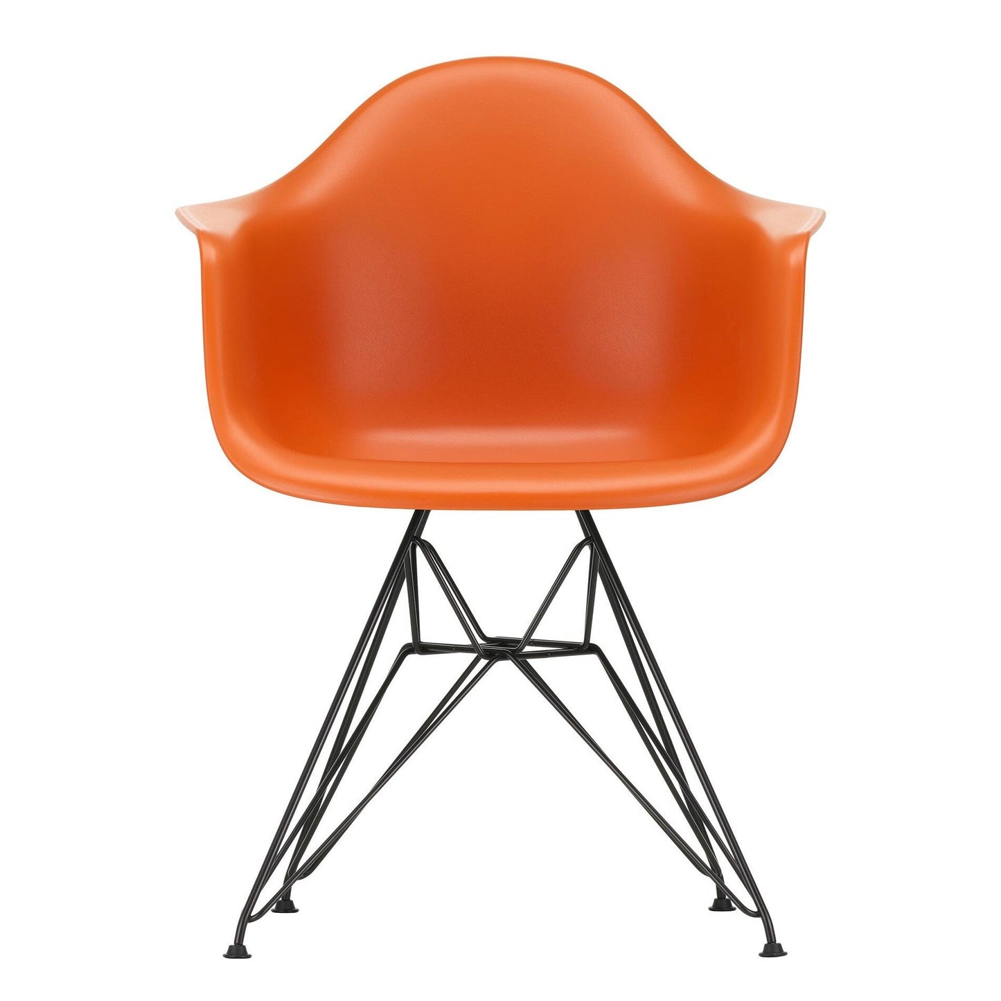 Eames Plastic Armchair DAR RE Gestell schwarz Schwarz