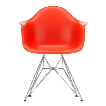 Eames Plastic Armchair DAR RE Gestell verchromt Schwarz