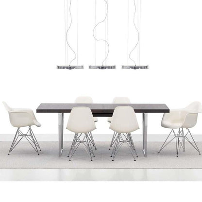 Eames Plastic Armchair DAR Gestell verchromt Weiß