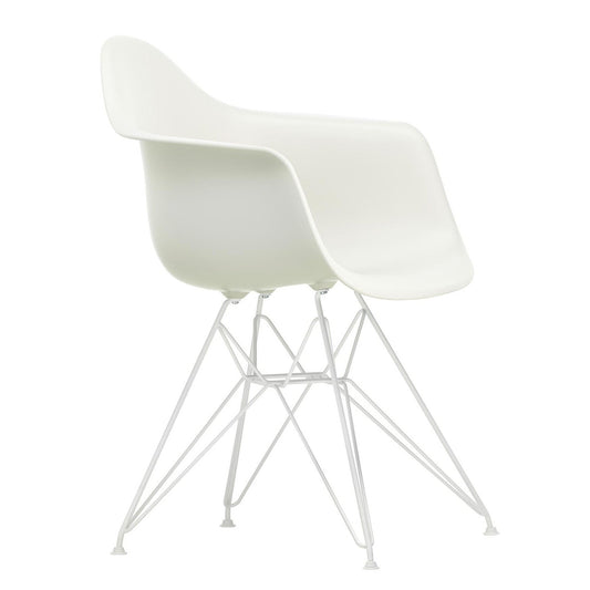 Eames Plastic Armchair DAR Gestell weiß Weiß