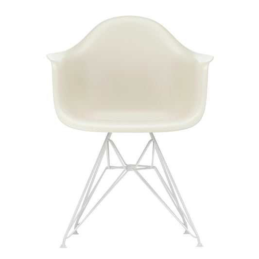 Eames Plastic Armchair DAR RE Gestell weiß Weiß