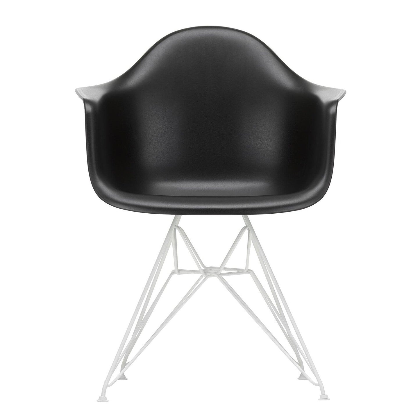 Eames Plastic Armchair DAR RE Gestell weiß Schwarz
