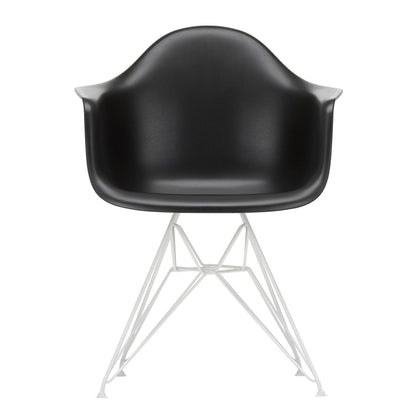 Eames Plastic Armchair DAR RE Gestell weiß Schwarz