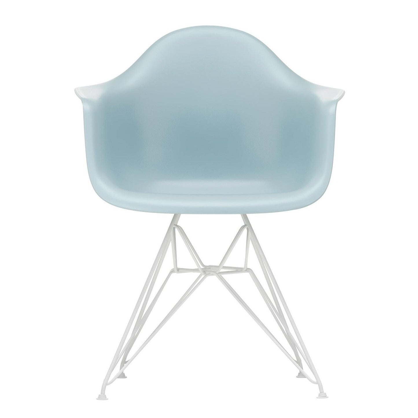 Eames Plastic Armchair DAR RE Gestell weiß Weiß