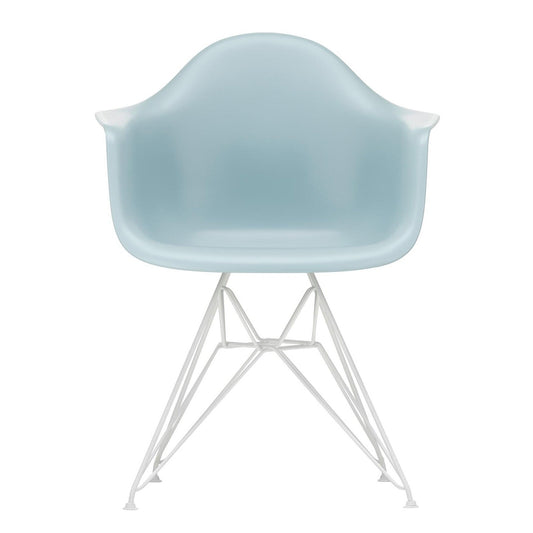 Eames Plastic Armchair DAR RE Gestell weiß Weiß