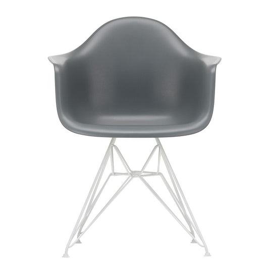 Eames Plastic Armchair DAR RE Gestell weiß Weiß