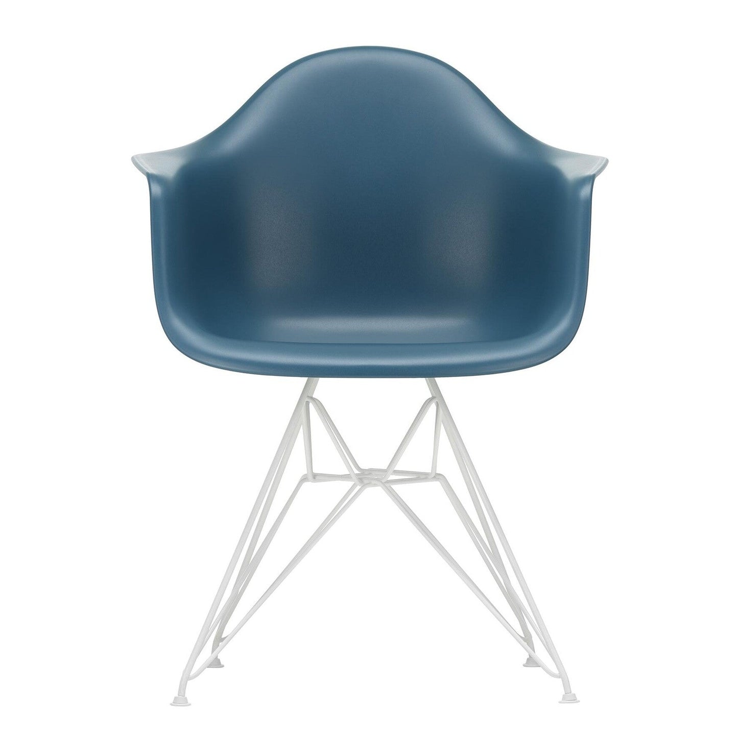 Eames Plastic Armchair DAR RE Gestell weiß Weiß