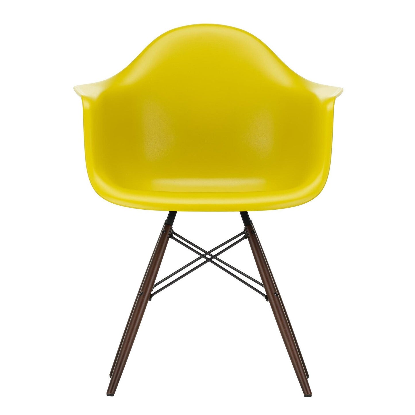 Eames Plastic Armchair DAW RE Ahorn dunkel Schwarz
