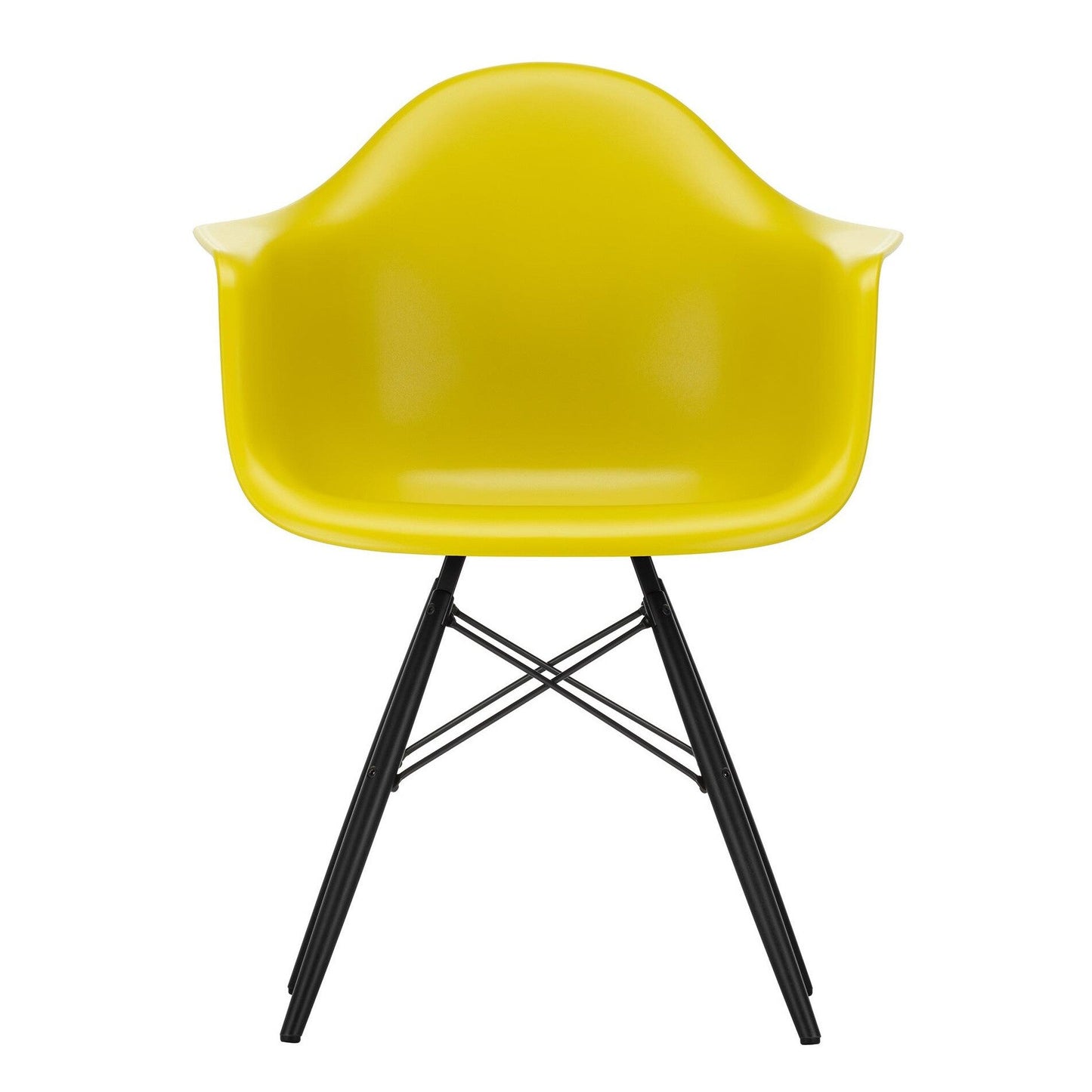 Eames Plastic Armchair DAW RE Ahorn schwarz Schwarz
