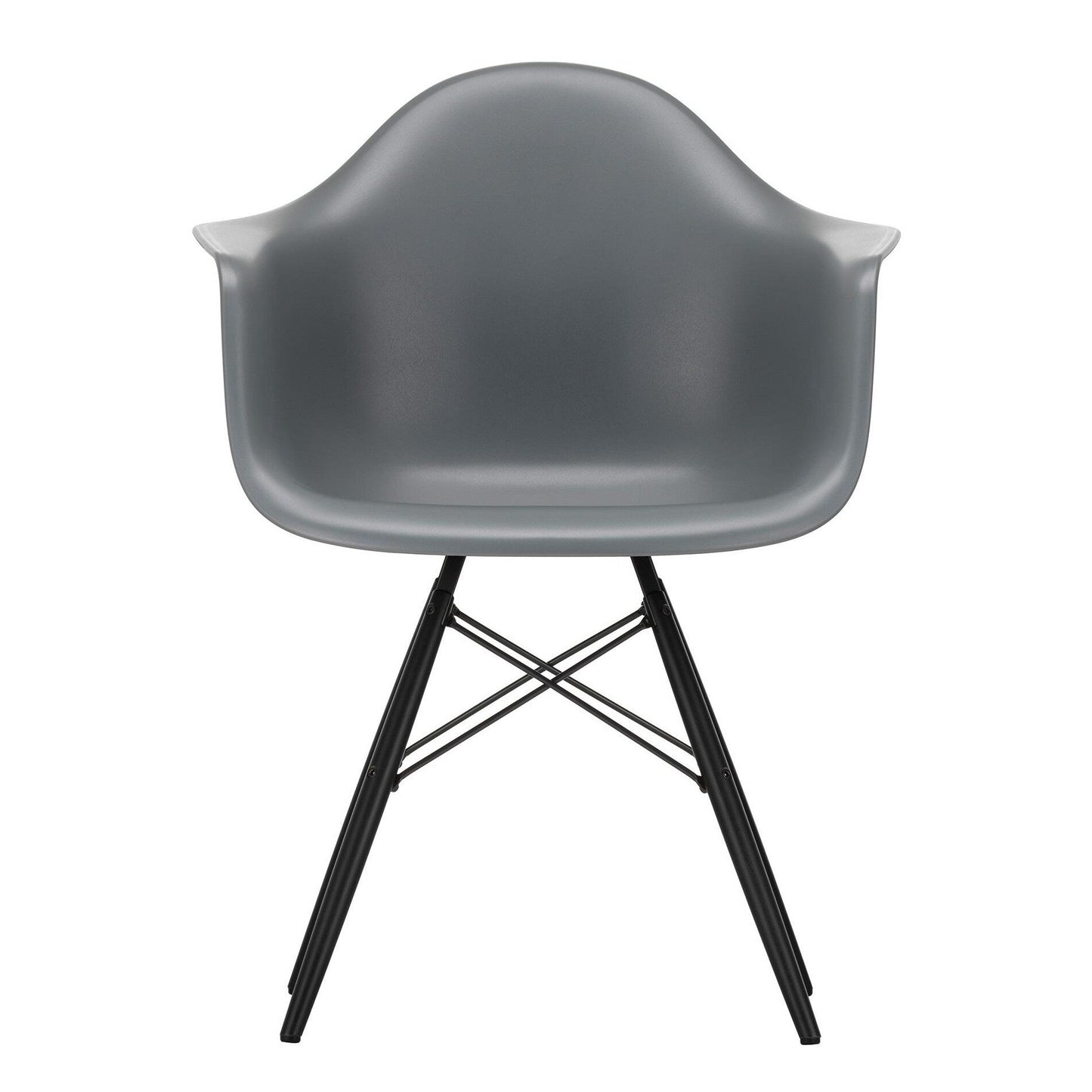 Eames Plastic Armchair DAW RE Ahorn schwarz Schwarz