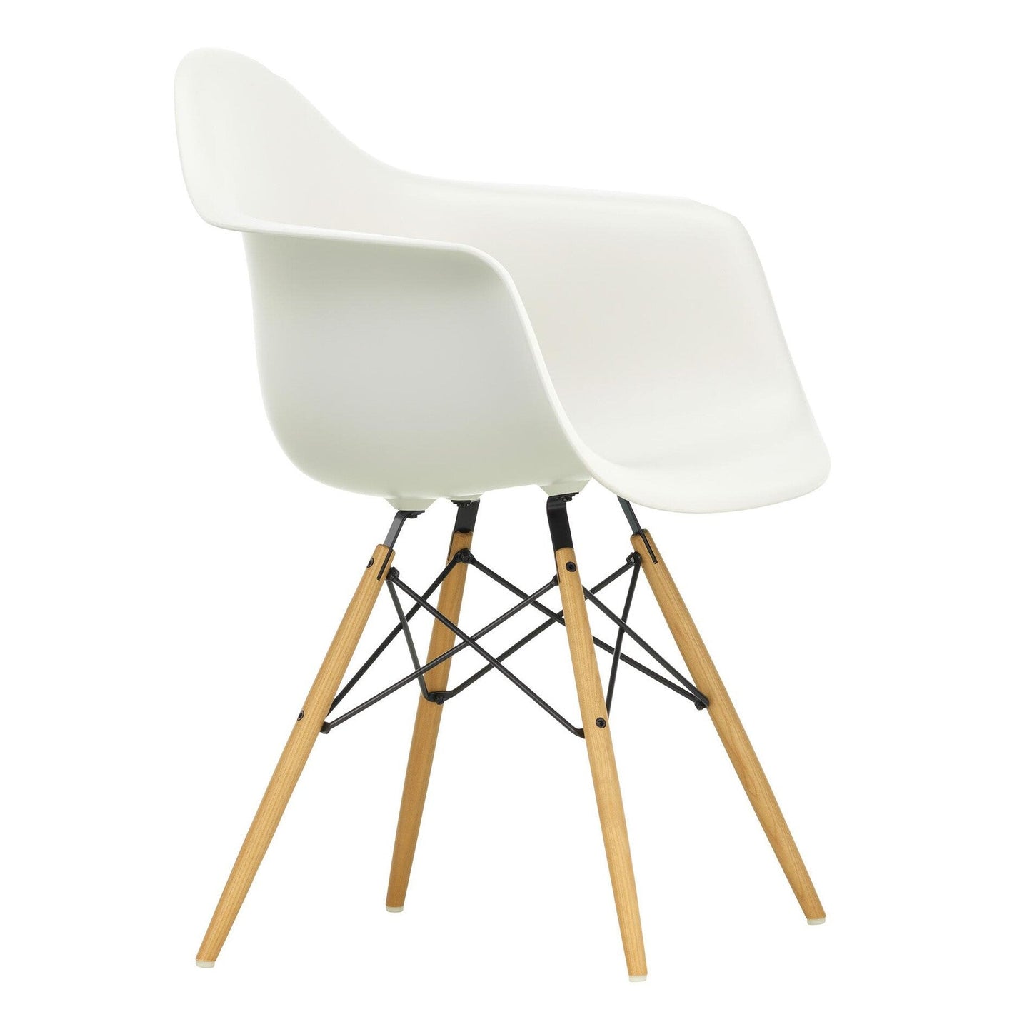 Eames Plastic Armchair DAW Gestell Esche Schwarz
