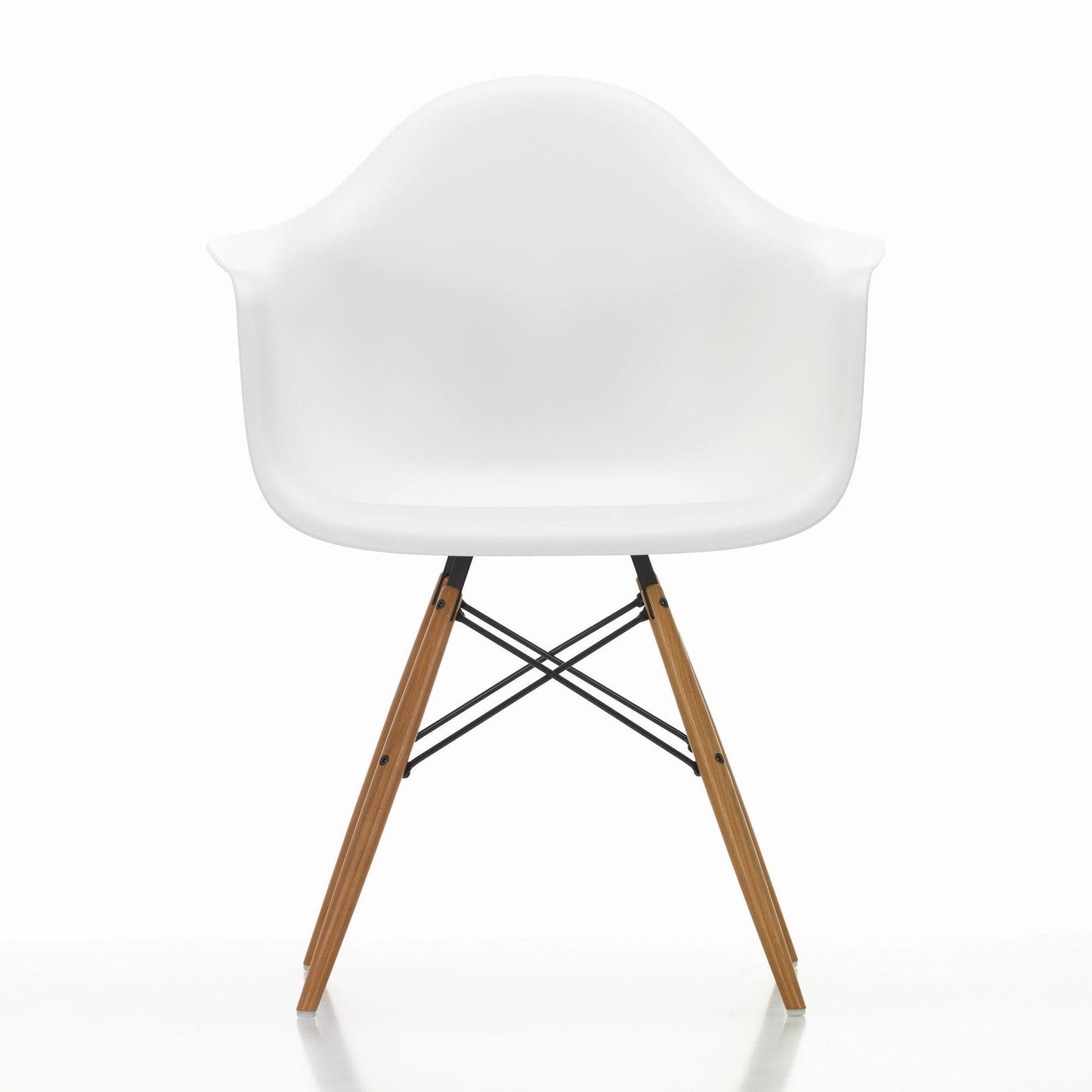 Eames Plastic Armchair DAW Gestell Esche Schwarz