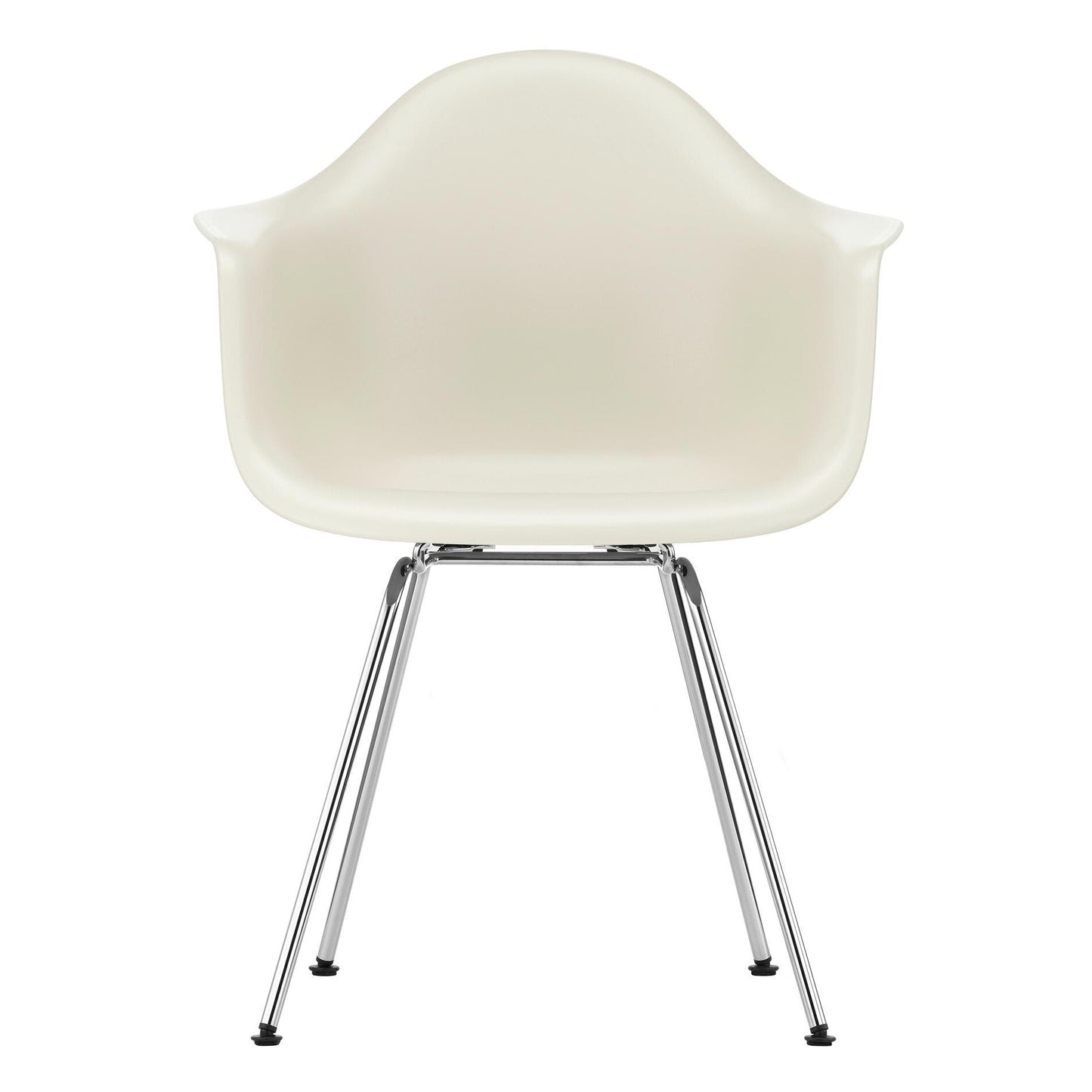 Eames Plastic Armchair DAX RE verchromt Schwarz