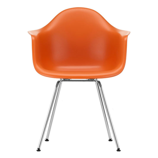 Eames Plastic Armchair DAX RE verchromt Schwarz