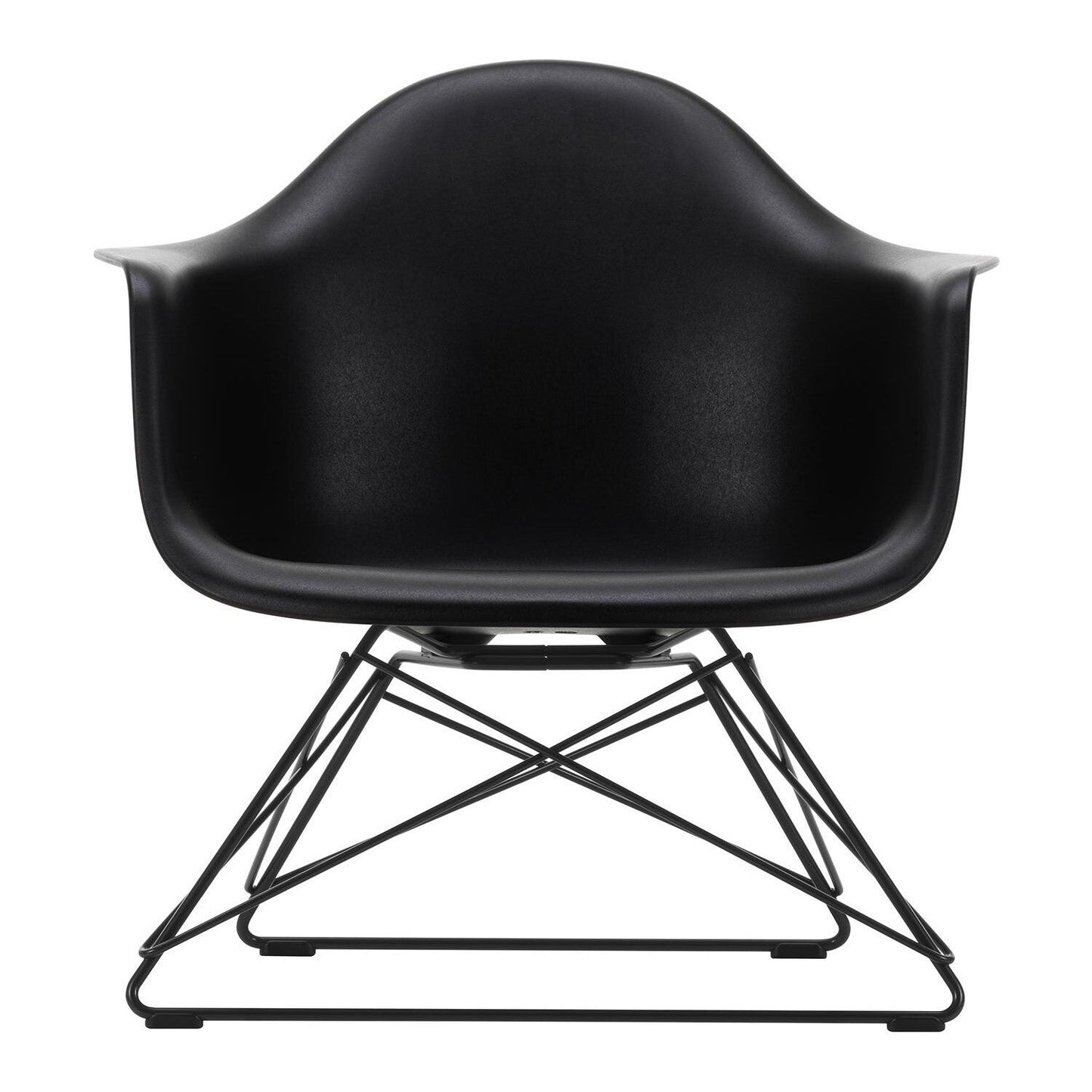 Eames Plastic Armchair LAR RE Gestell schwarz Schwarz