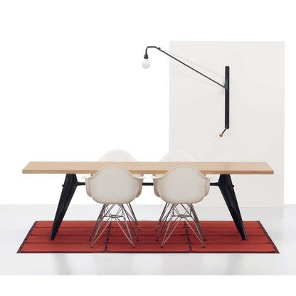 Eames Plastic Side Chair DAR gepolstert Gestell verchromt Schwarz