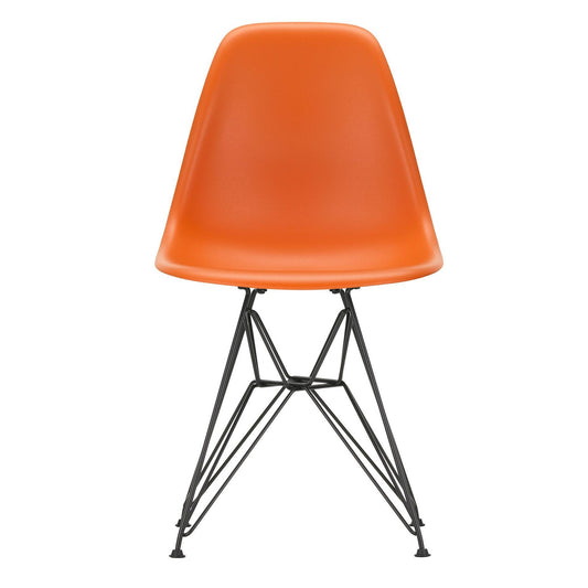 Eames Plastic Side Chair DSR RE Gestell schwarz Schwarz