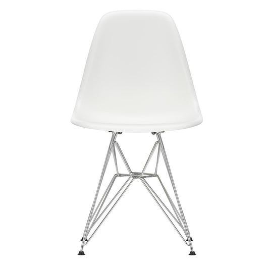 Eames Plastic Side Chair DSR verchromt Weiß