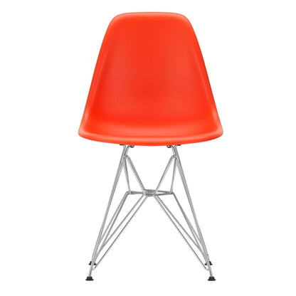 Eames Plastic Side Chair DSR RE verchromt Schwarz