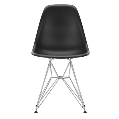 Eames Plastic Side Chair DSR RE verchromt Schwarz